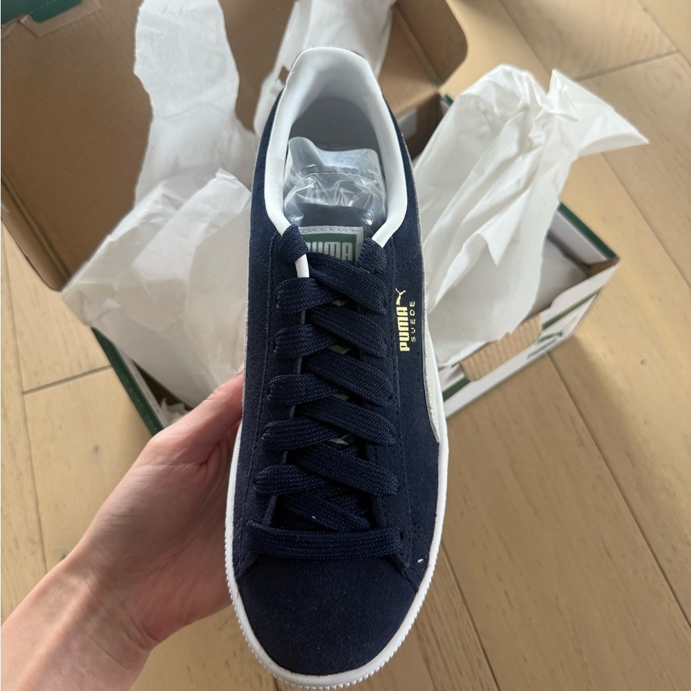 Puma Midnight Blue Sneakers with White Trim